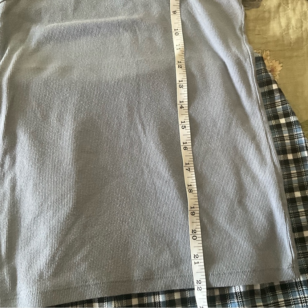 AERO Heritage Seriously Soft Light Blue/grey Ribbed Racerback Tank Top - Picture 4 of 4